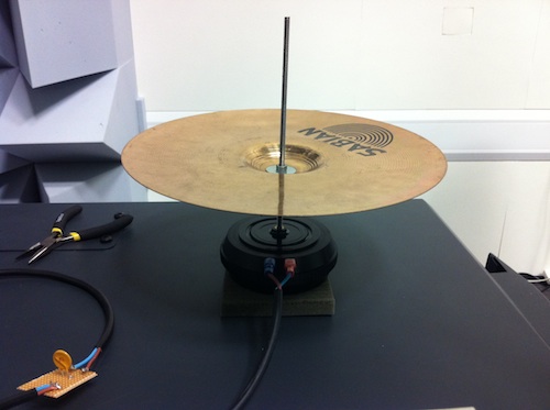 one cymbal